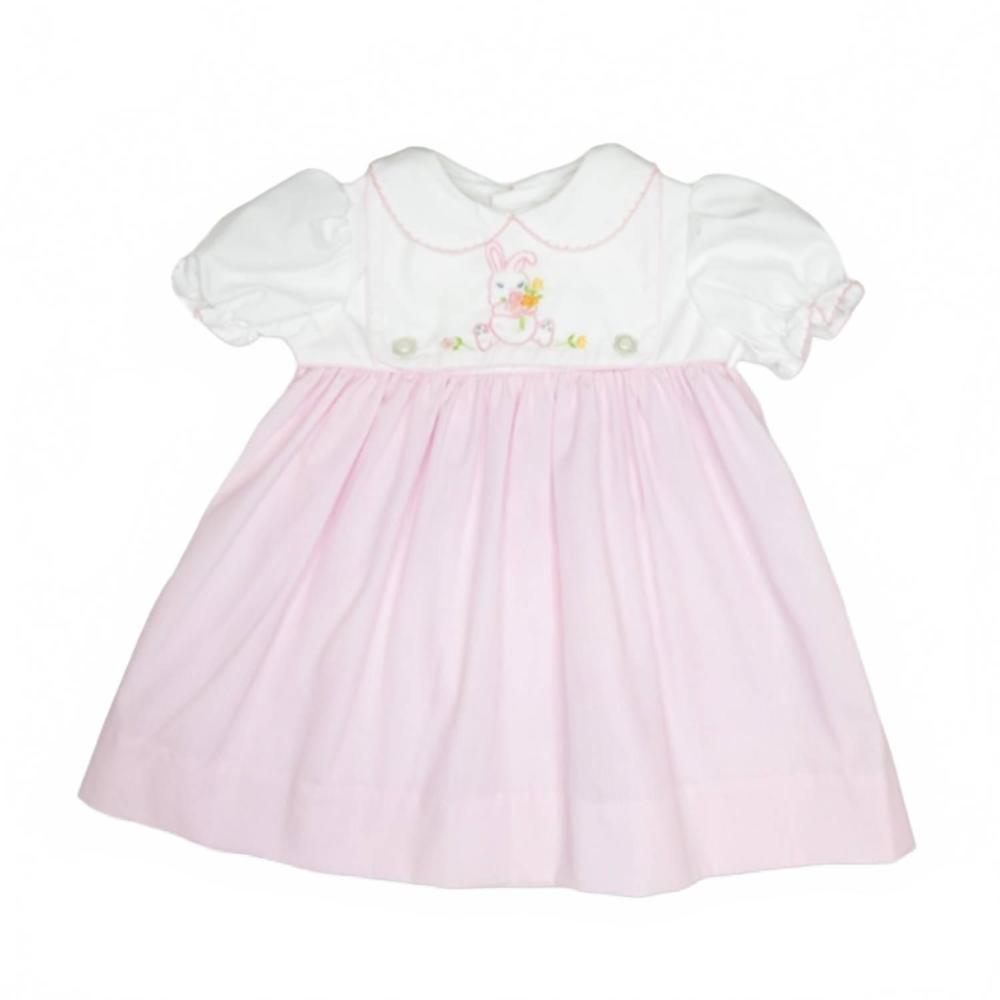 NEW PETIT AMI ZUBELS girl's bunny dress in pink